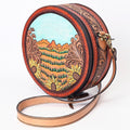 American Darling Hand-Tooled Leather Canteen Bag
