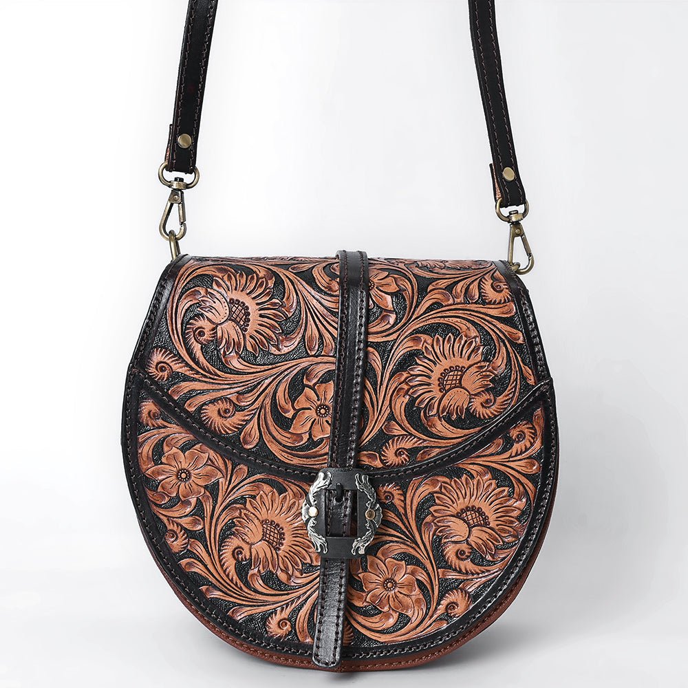 American Darling Hand-Tooled Genuine Leather Crossbody Bag