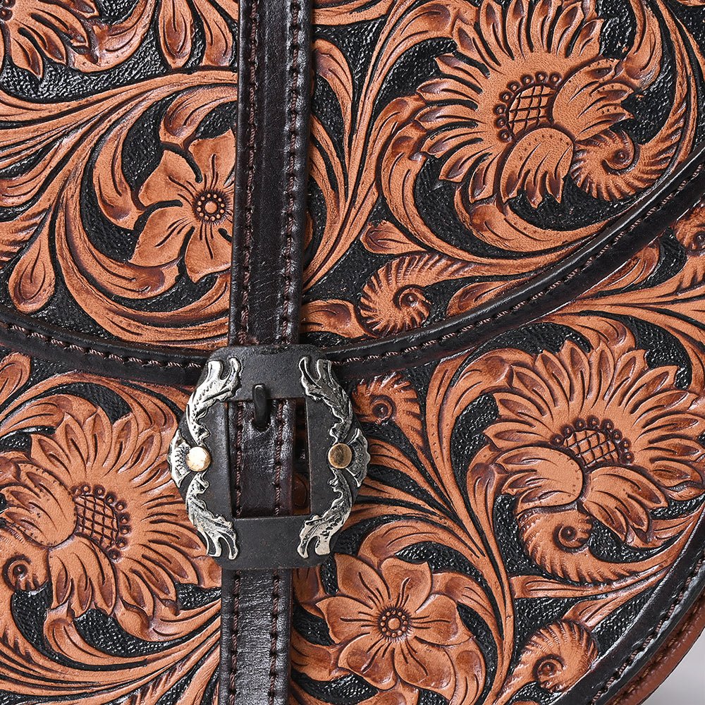 American Darling Hand-Tooled Genuine Leather Crossbody Bag