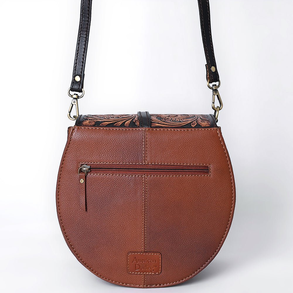 American Darling Hand-Tooled Genuine Leather Crossbody Bag