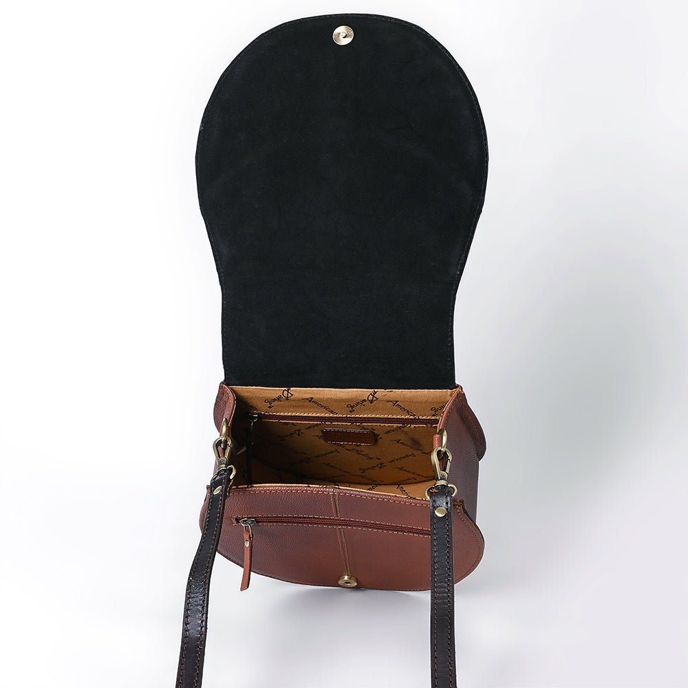 American Darling Hand-Tooled Genuine Leather Crossbody Bag