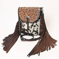 American Darling Hand-Tooled Hair-On Genuine Leather Bag