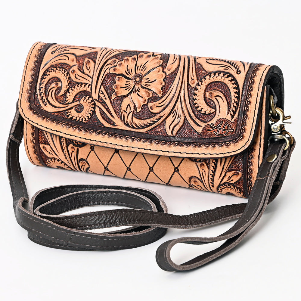 American Darling Hand-Tooled Genuine Leather Bag
