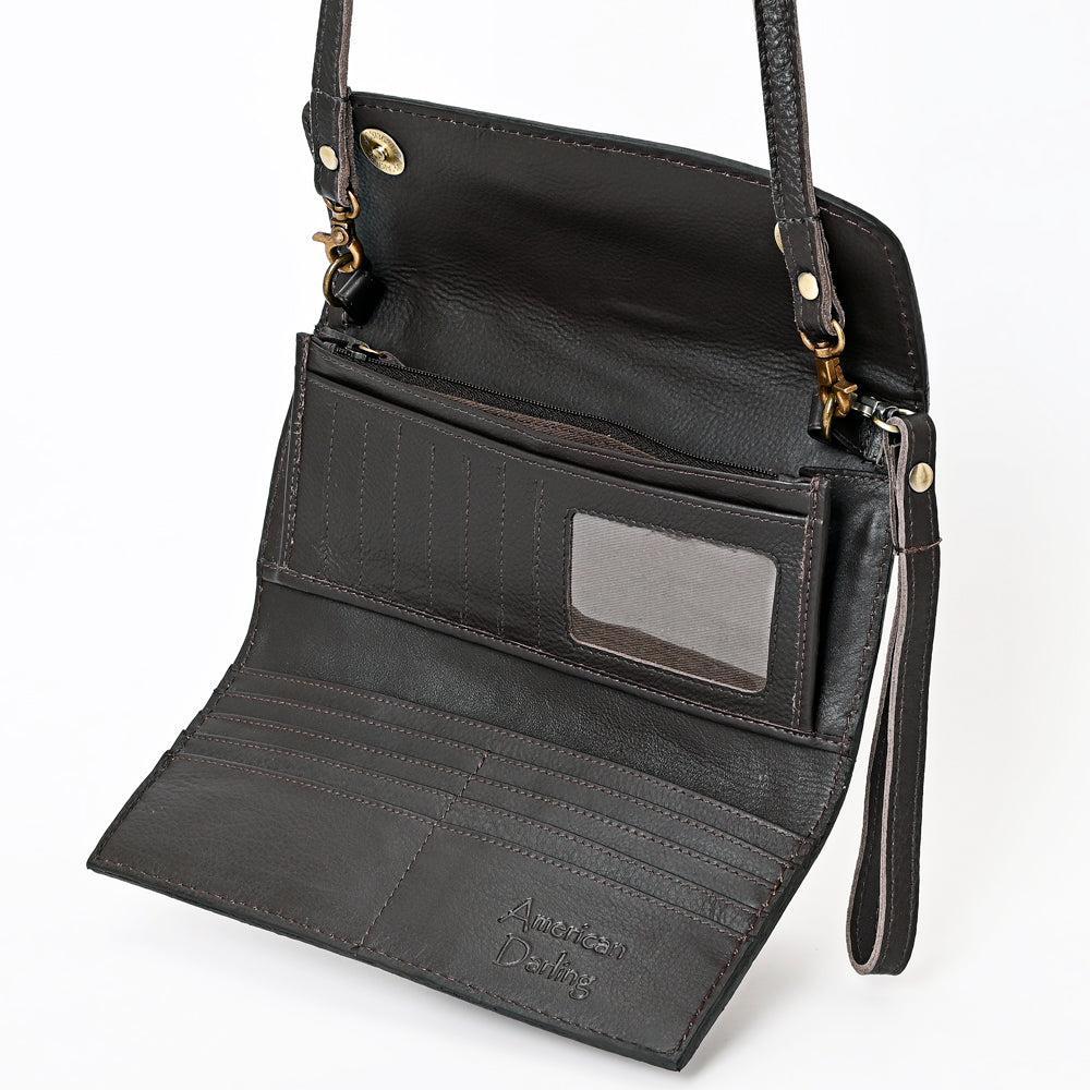 American Darling Hand-Tooled Painted Leather Clutch