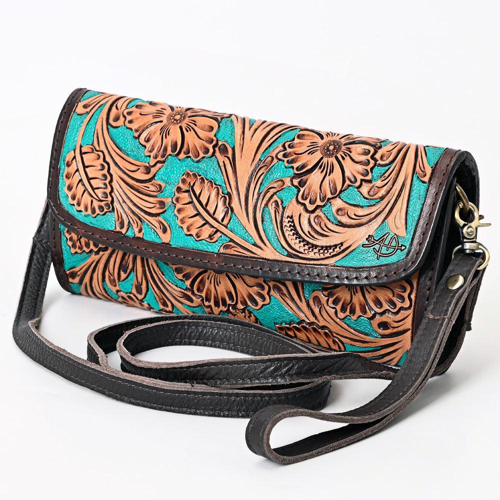 American Darling Hand-Tooled Genuine Leather Bag
