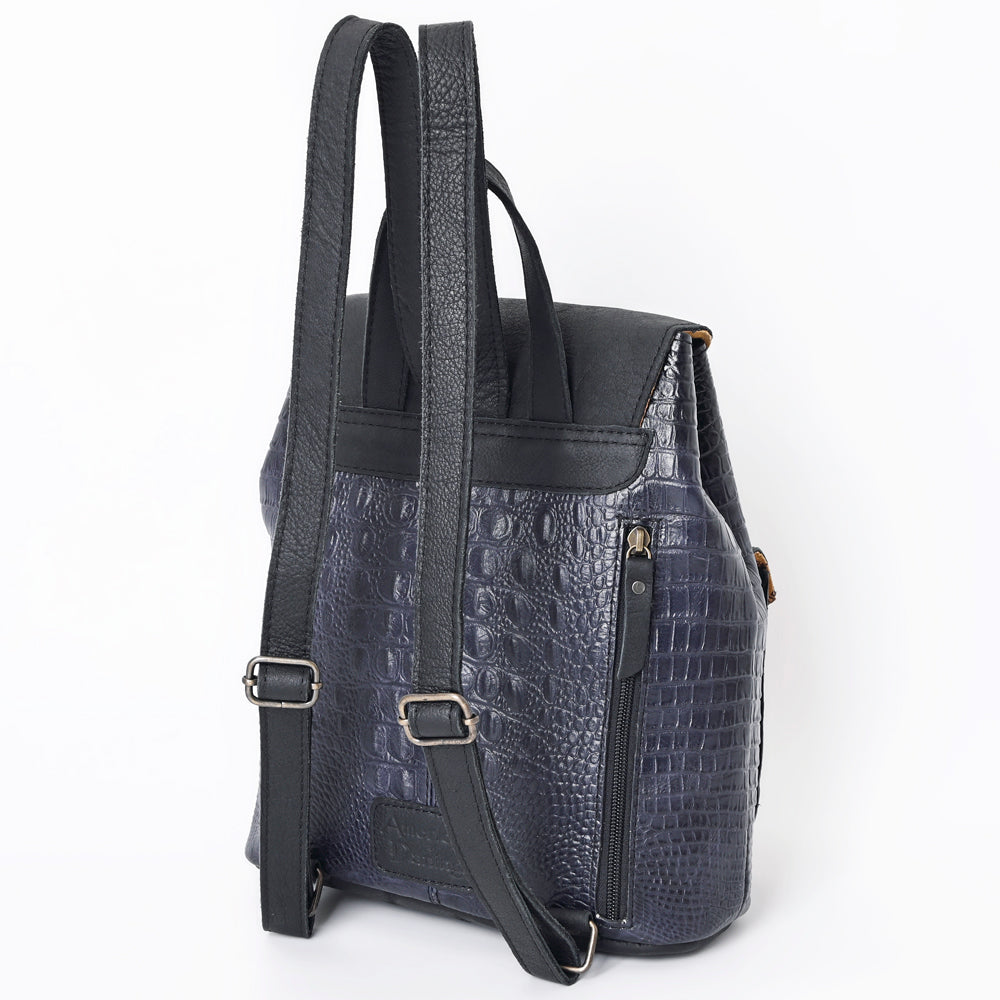American Darling Backpack Crocodile Embossed Genuine Leather
