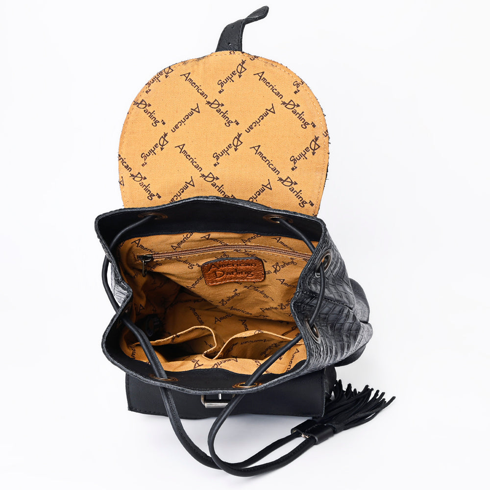 American Darling Backpack Crocodile Embossed Genuine Leather