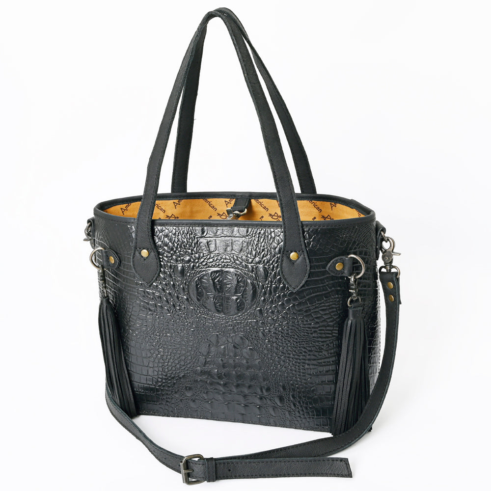 American Darling Tote Crocodile Embossed Genuine Leather