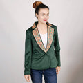 Genuine leather Hand tooled hand carved Women Blazer dress jacket