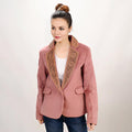 Genuine leather Hand tooled hand carved Women Blazer dress jacket