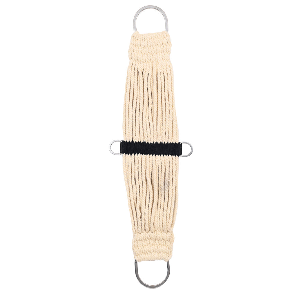 HILASON Horse Western 27 Strand Double Weave Roper Cinch Off White