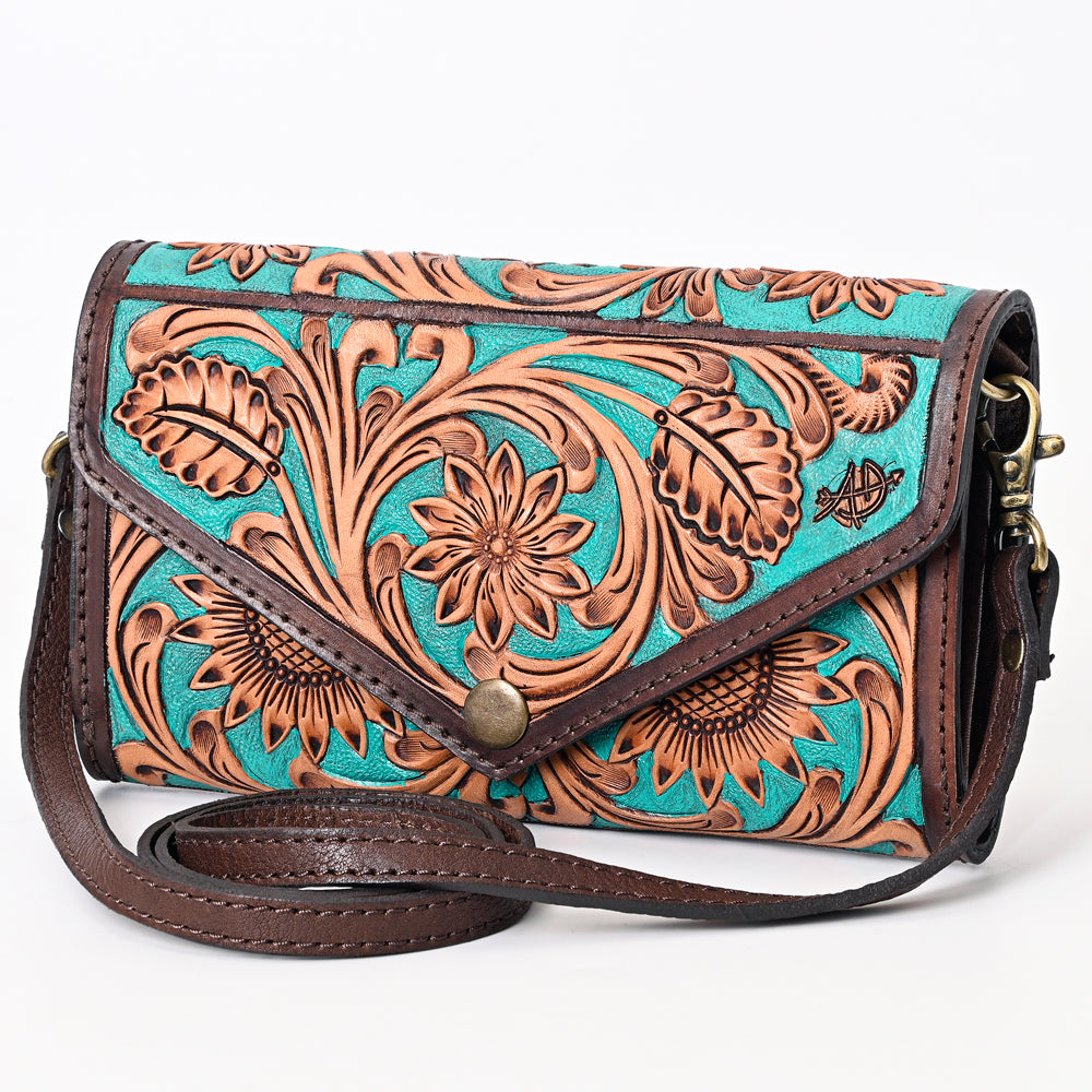 American Darling Hand-Tooled Genuine Leather Bag