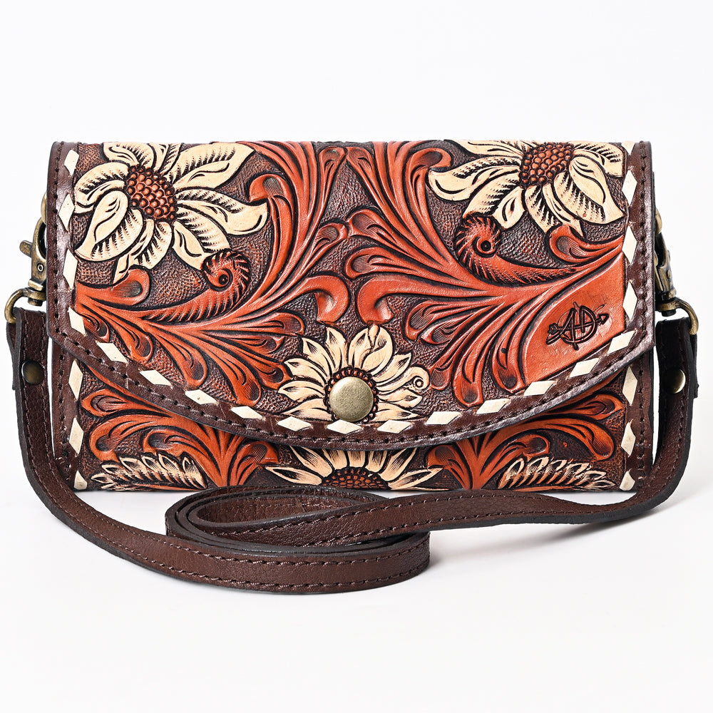 American Darling Hand-Tooled Genuine Leather Bag