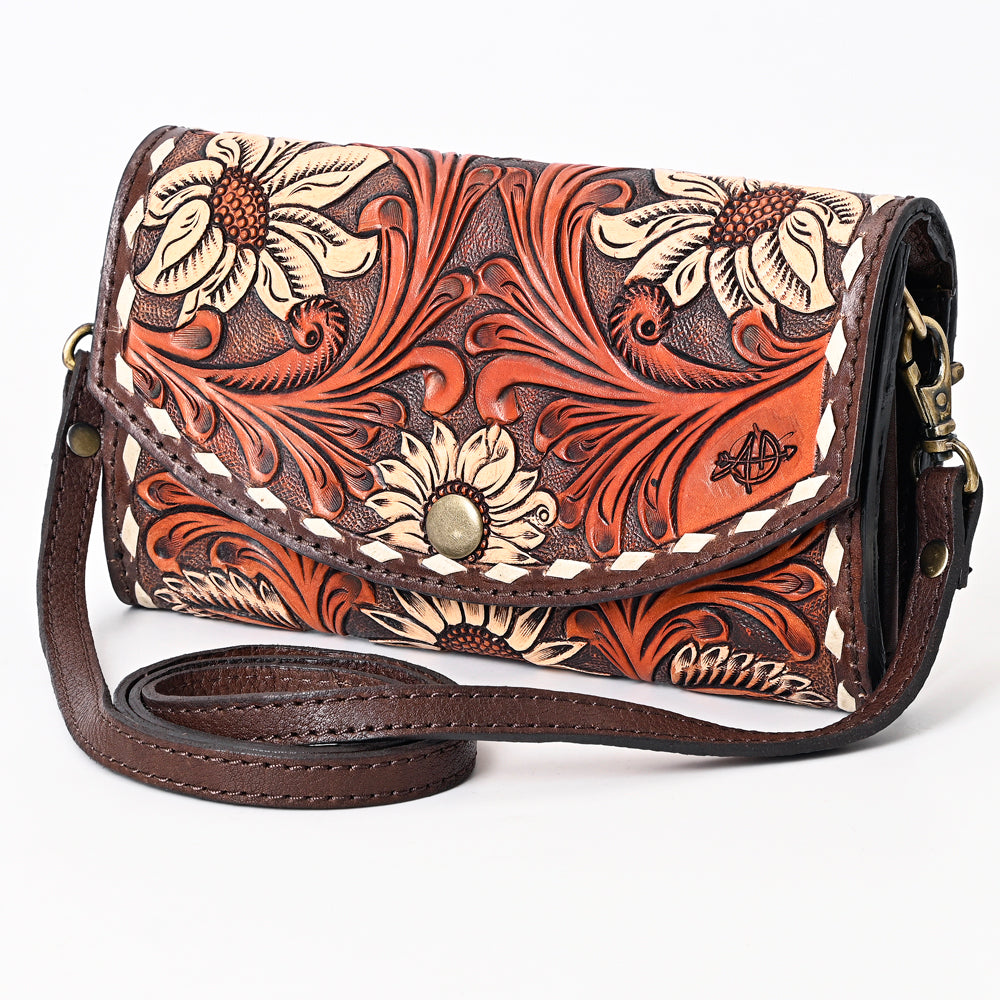 American Darling Hand-Tooled Genuine Leather Bag