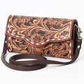 American Darling Hand-Tooled Painted Leather Clutch