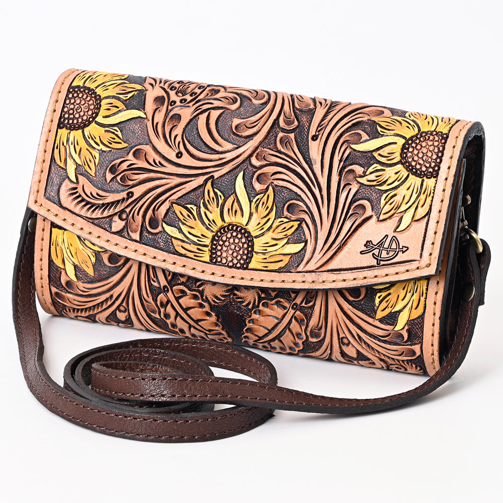American Darling Hand-Tooled Genuine Leather Bag
