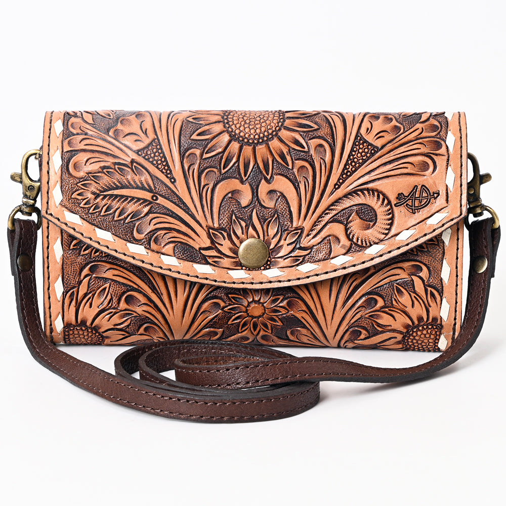 American Darling Hand-Tooled Genuine Leather Bag