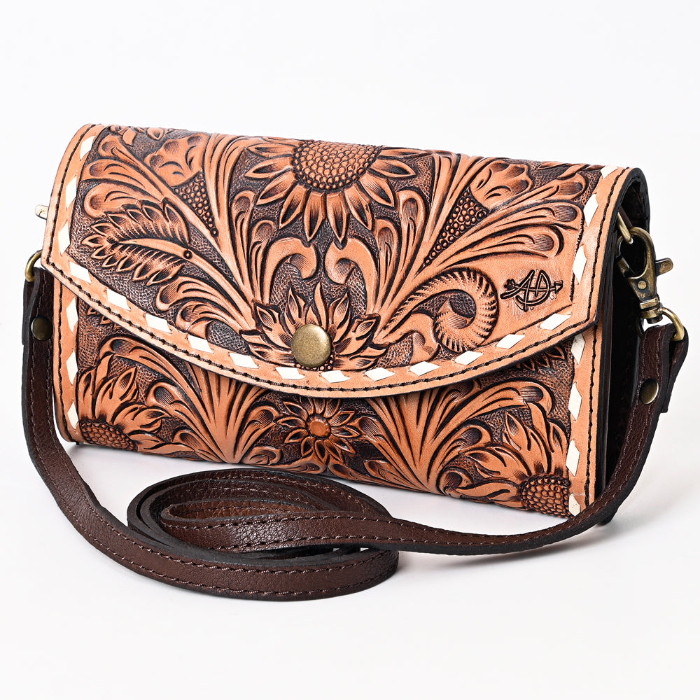 American Darling Hand-Tooled Genuine Leather Bag