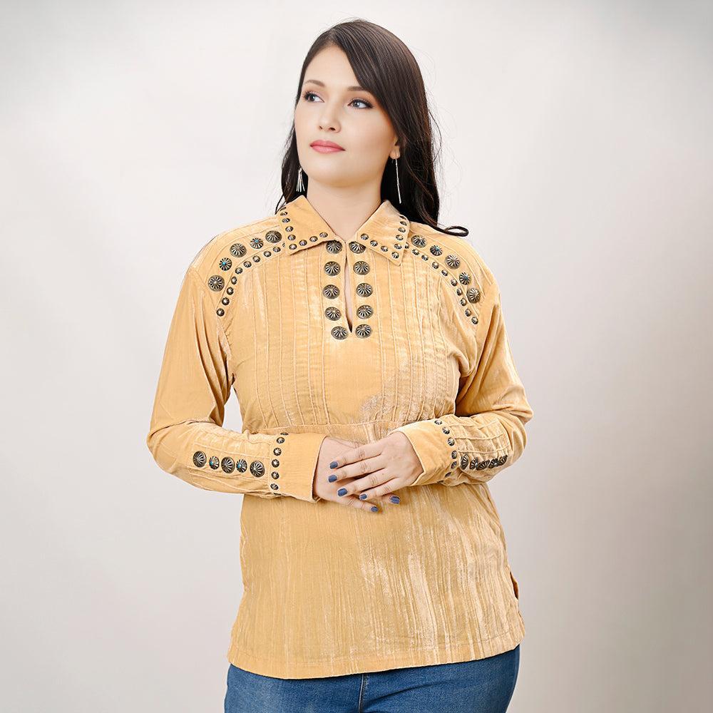 American Darling Velvet Women shirt dress Tunic Ladies girl Top
