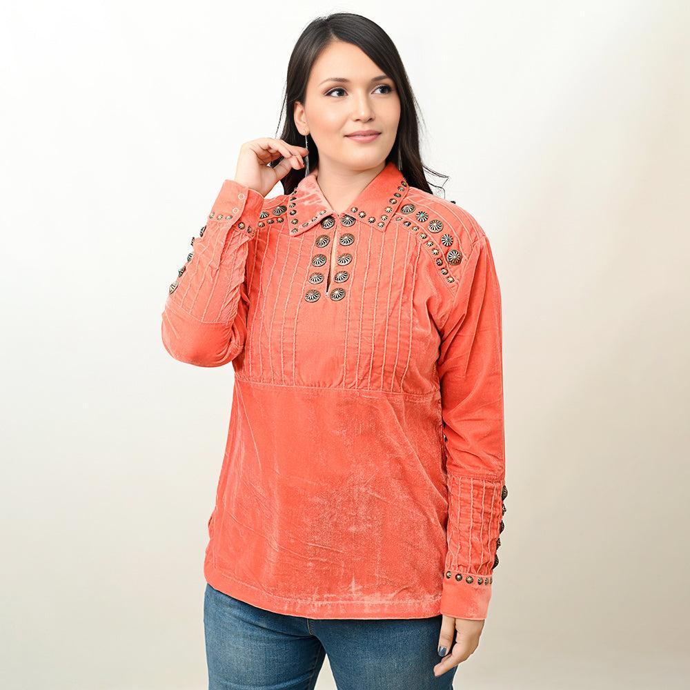 American Darling Velvet Women shirt dress Tunic Ladies girl Top