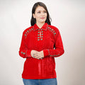 American Darling Velvet Women shirt dress Tunic Ladies girl Top