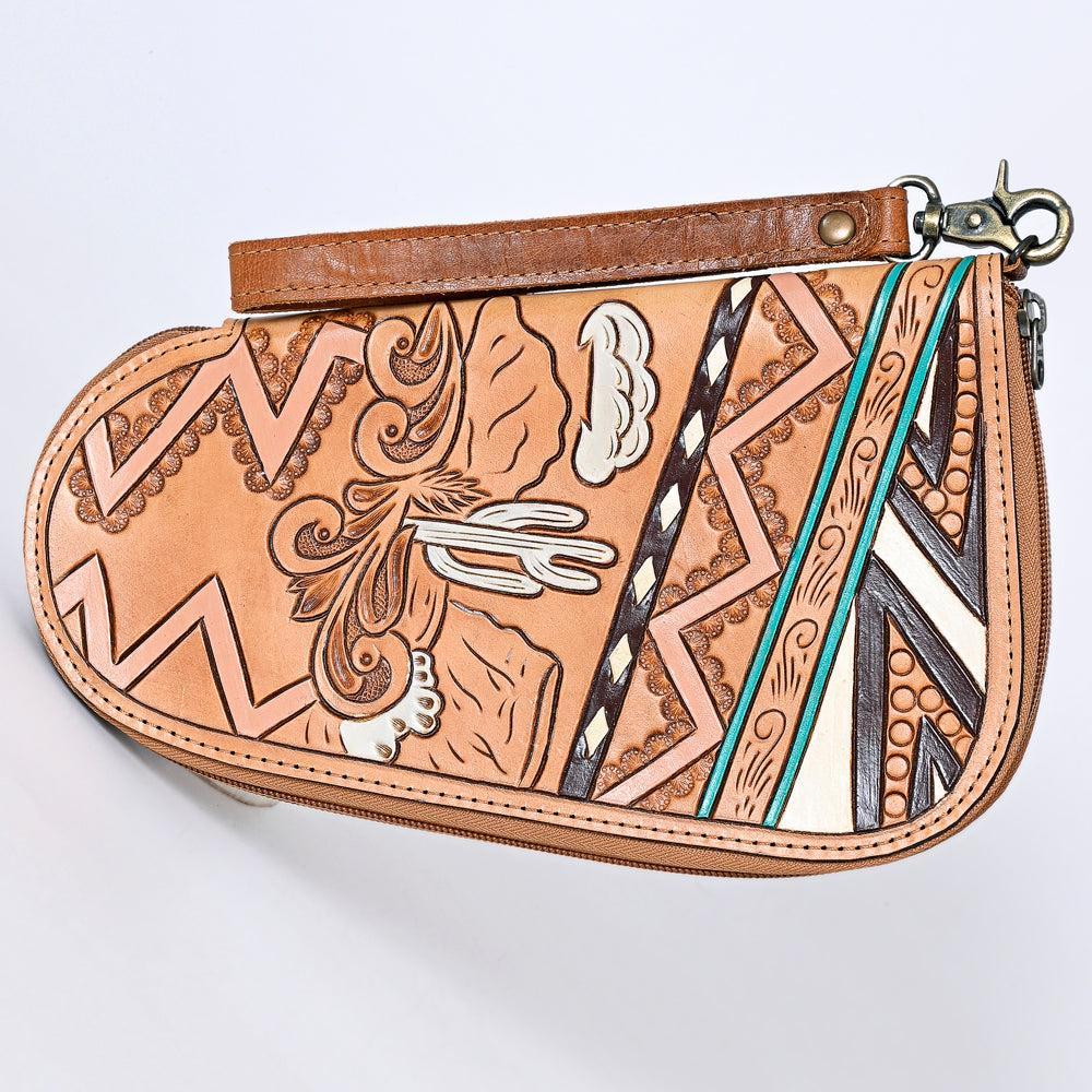 American Darling Hand Tooled Saddle Blanket Genuine Leather