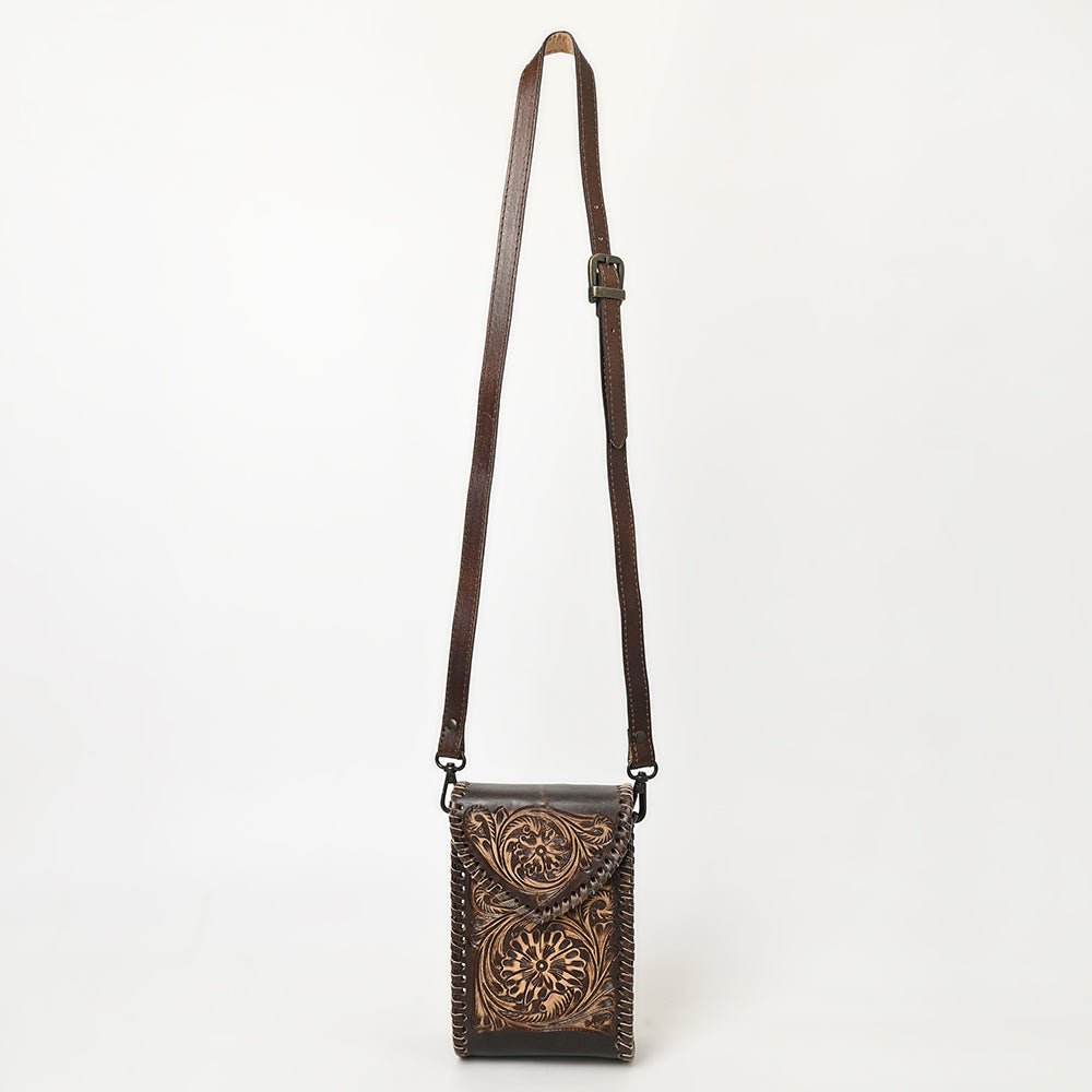 American Darling Cell Phone Holder Hand Tooled Genuine Leather