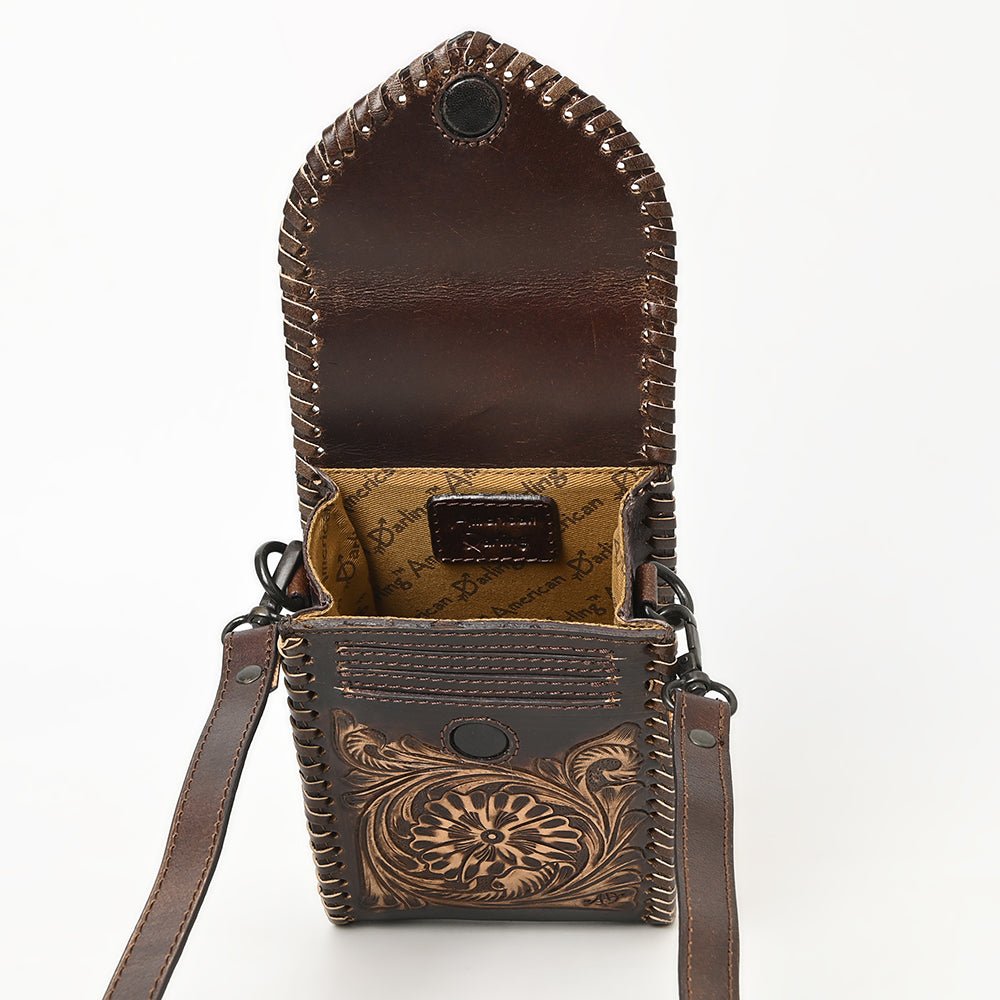 American Darling Cell Phone Holder Hand Tooled Genuine Leather