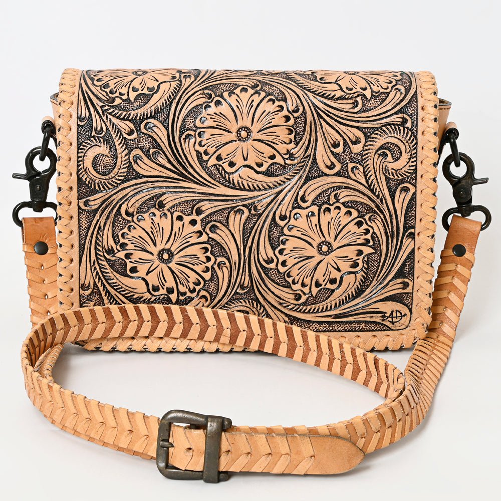 American Darling Crossbody Hand Tooled Genuine Leather
