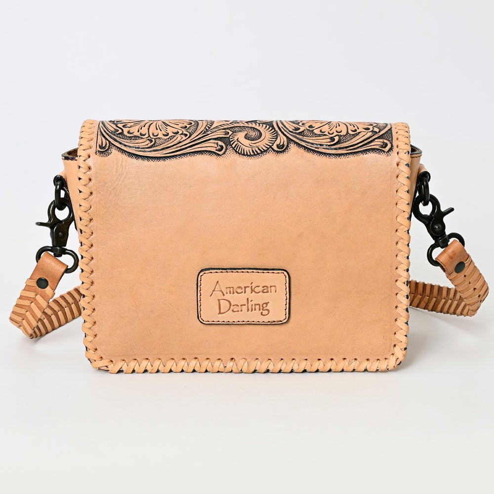 American Darling Crossbody Hand Tooled Genuine Leather
