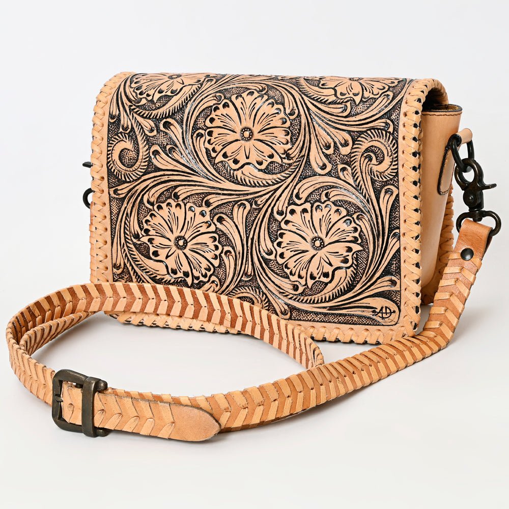 American Darling Crossbody Hand Tooled Genuine Leather