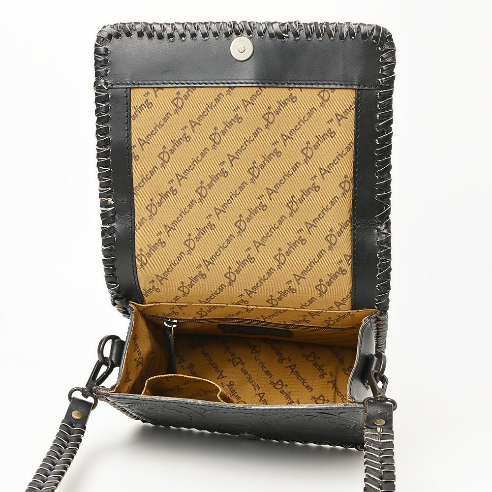American Darling Crossbody Hand Tooled Genuine Leather