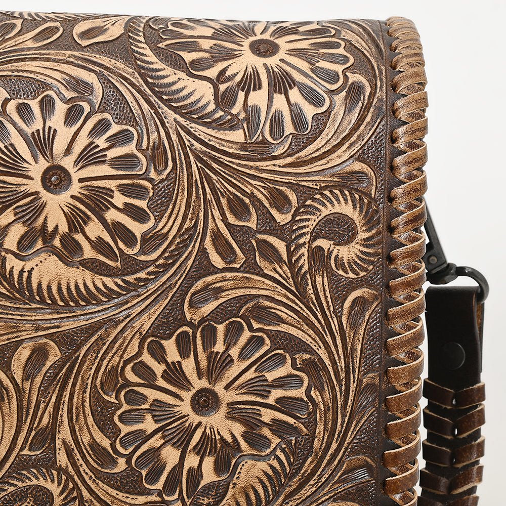 American Darling Crossbody Hand Tooled Genuine Leather