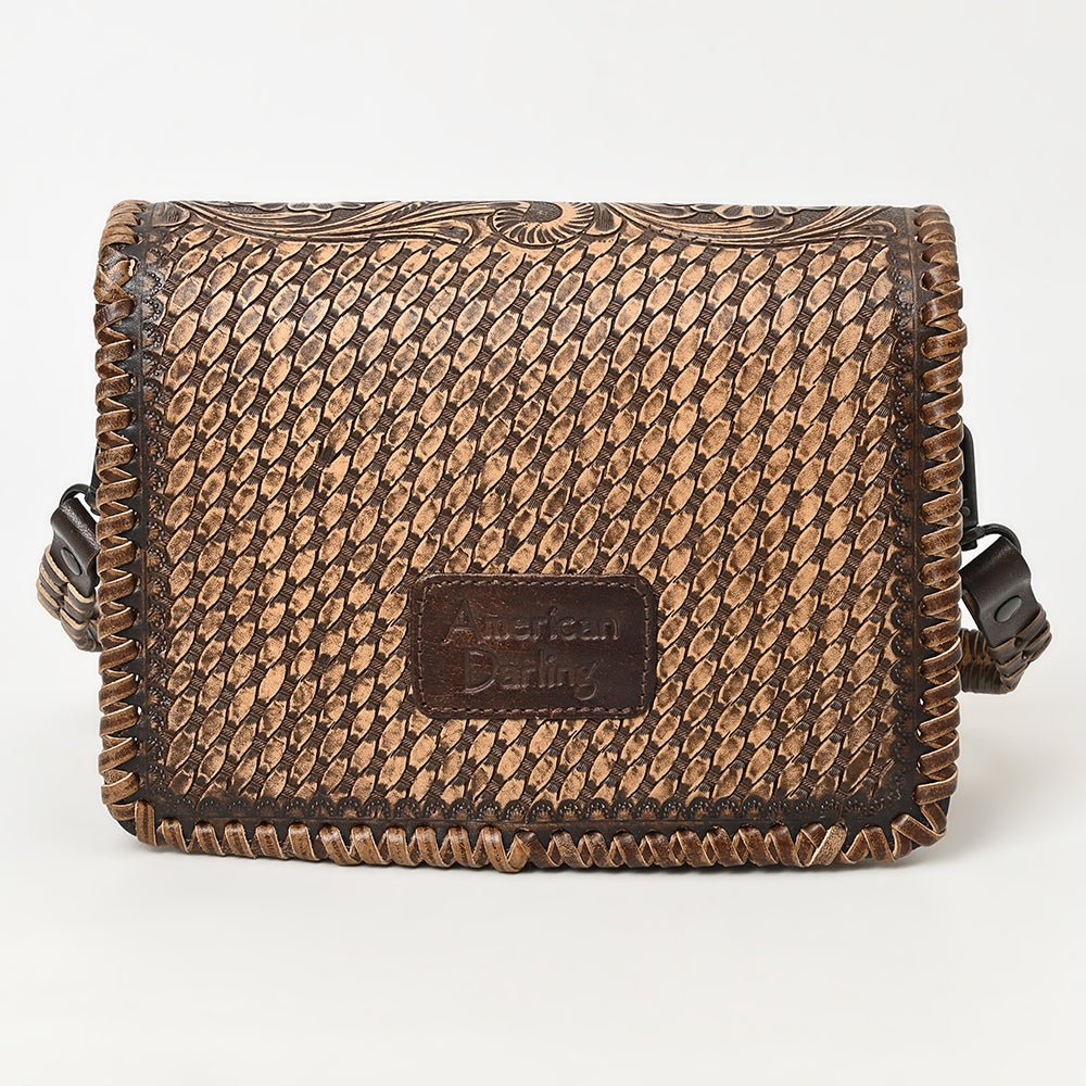 American Darling Crossbody Hand Tooled Genuine Leather