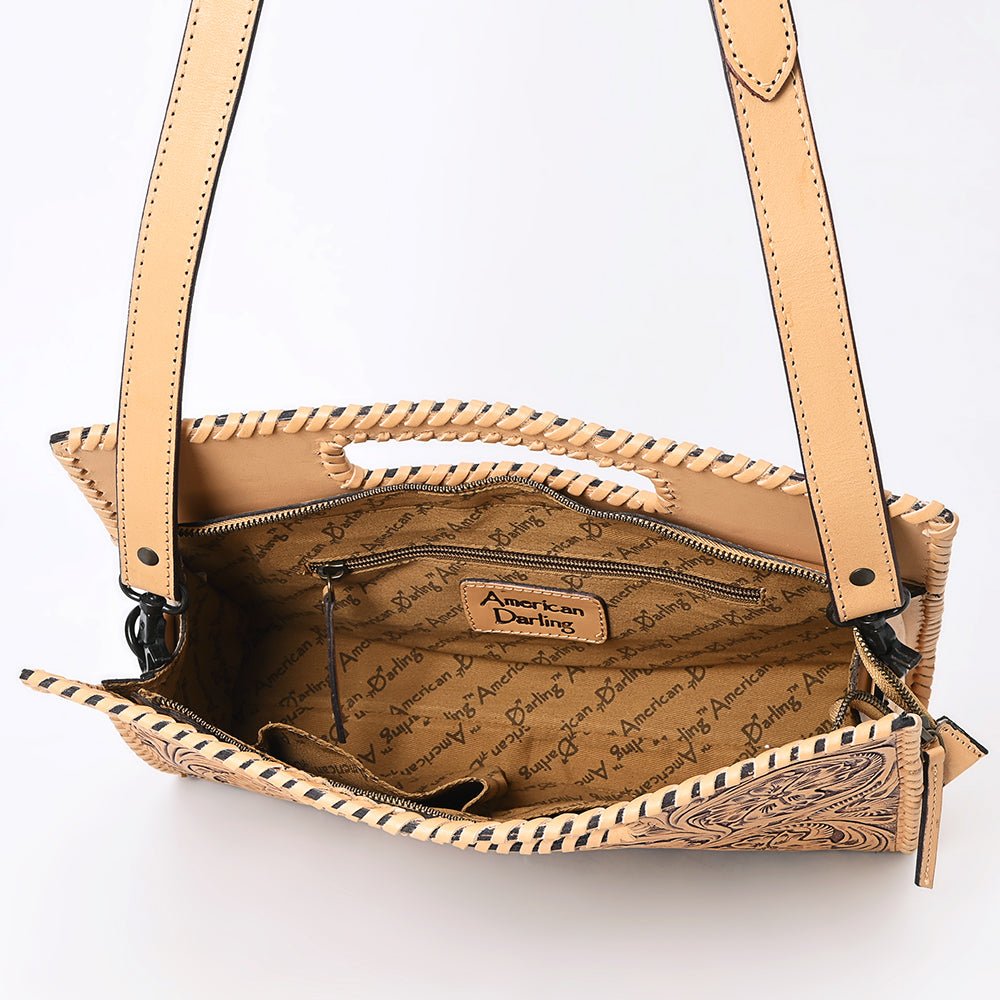 American Darling Clutch Hand Tooled Genuine Leather