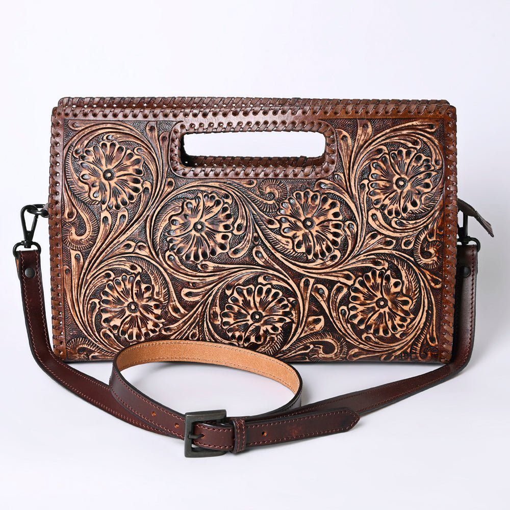 American Darling Clutch Hand Tooled Genuine Leather