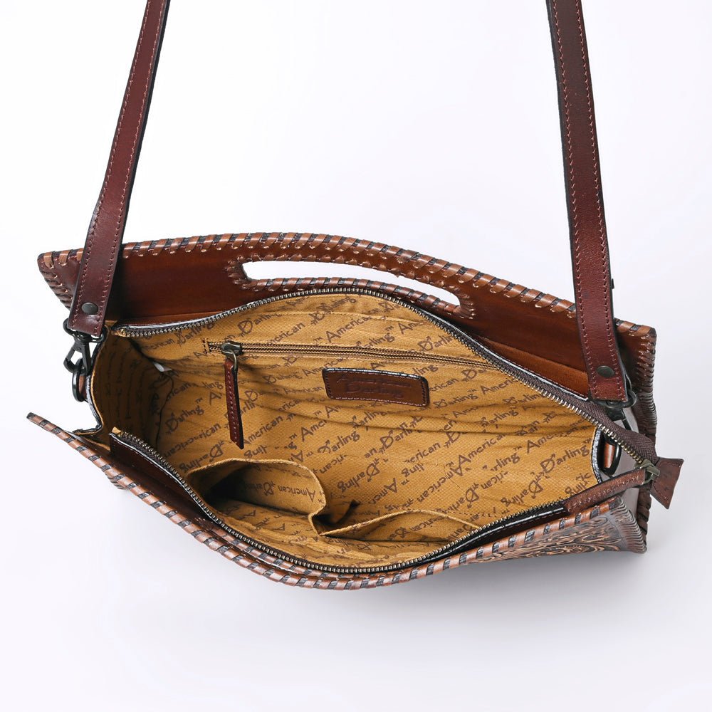 American Darling Clutch Hand Tooled Genuine Leather