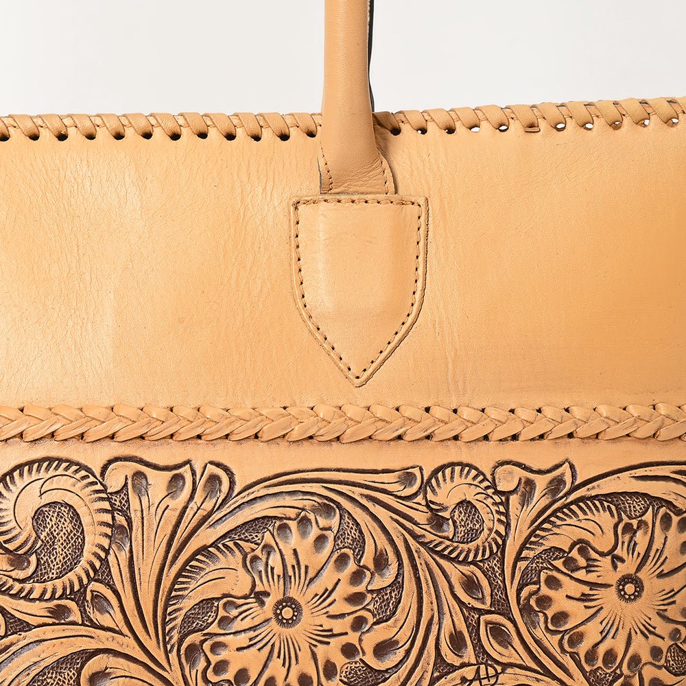 American Darling Tote Hand Tooled Genuine Leather