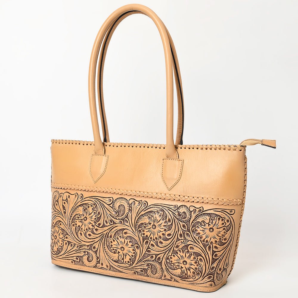 American Darling Tote Hand Tooled Genuine Leather
