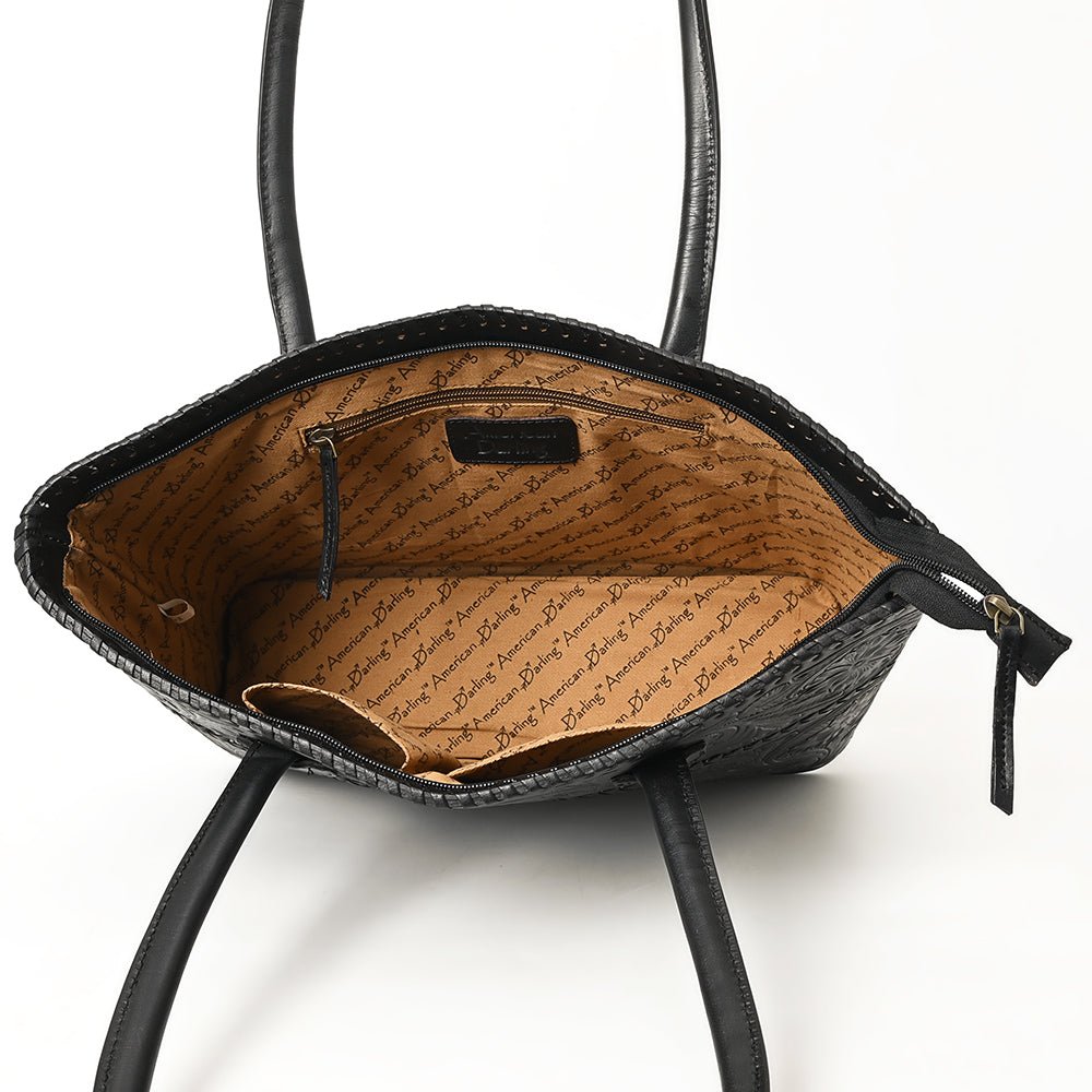 American Darling Tote Hand Tooled Genuine Leather