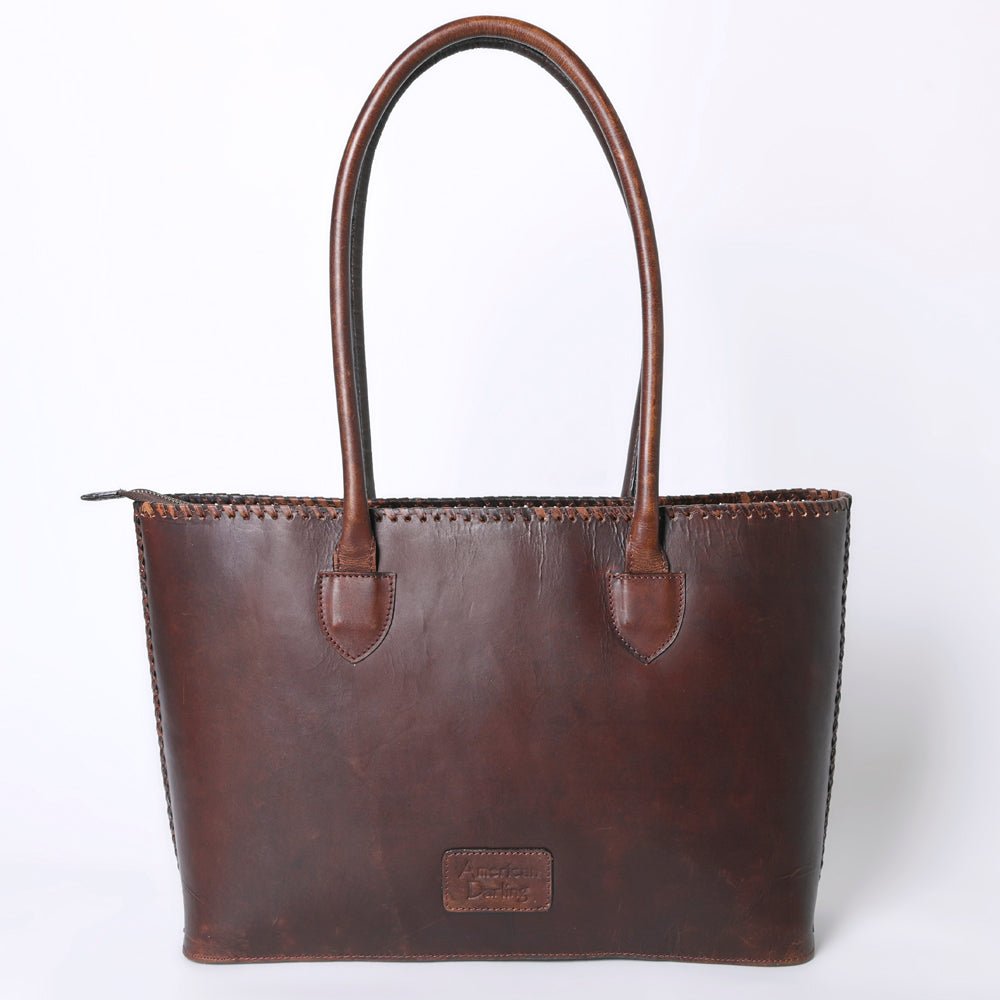 American Darling Tote Hand Tooled Genuine Leather