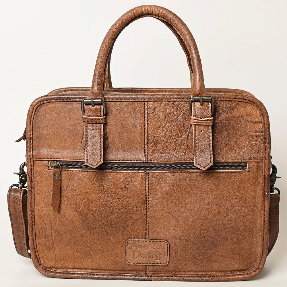 American Darling Hand-Tooled Crocodile Embossed Genuine Leather Bag