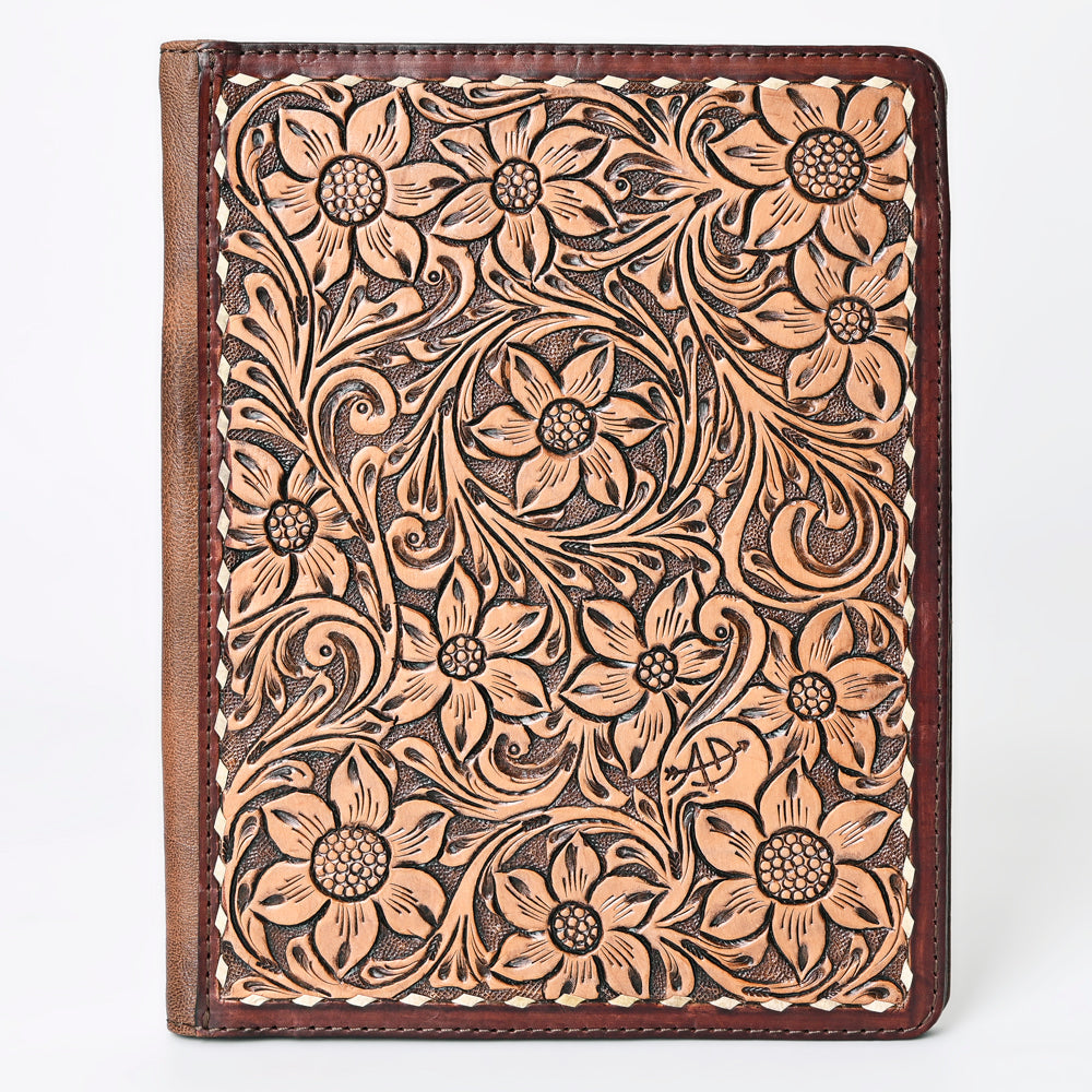American Darling Hand-Tooled Leather Portfolio Bag