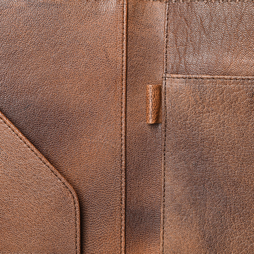 American Darling Hand-Tooled Leather Portfolio Bag
