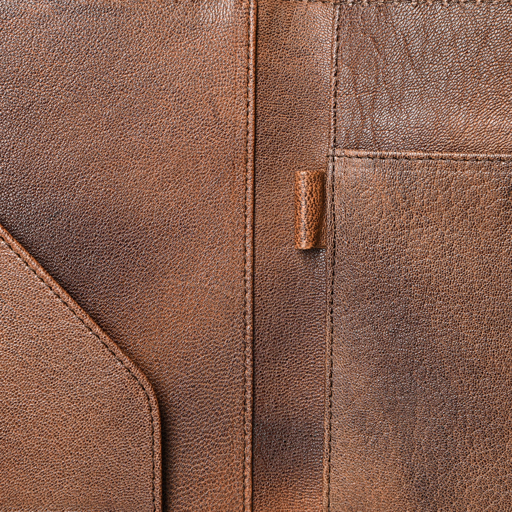 American Darling Hand-Tooled Leather Portfolio Bag