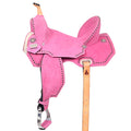 Hilason Flex-Tree Western Barrel & Trail Saddle — Pink Suede