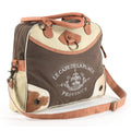 OHLAY Upcycled Canvas Hair-On Genuine Leather Messenger Bag