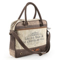 Ohlay Messenger Upcycled Canvas Genuine Leather