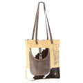 Ohlay Tote Upcycled Canvas Hair-on Genuine Leather