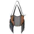 OHLAY Upcycled Wool Canvas Genuine Leather Tote